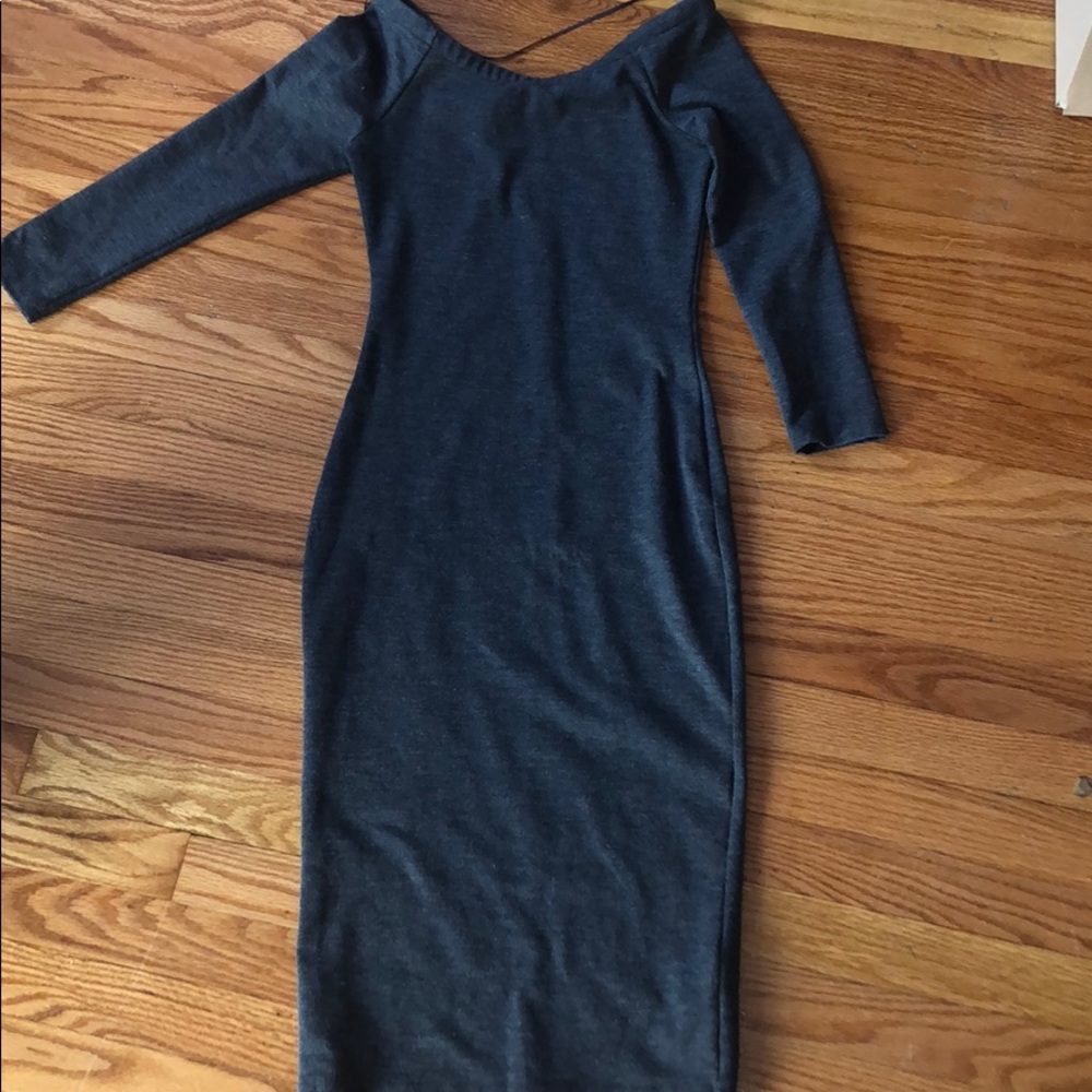 Fitted Grey Dress